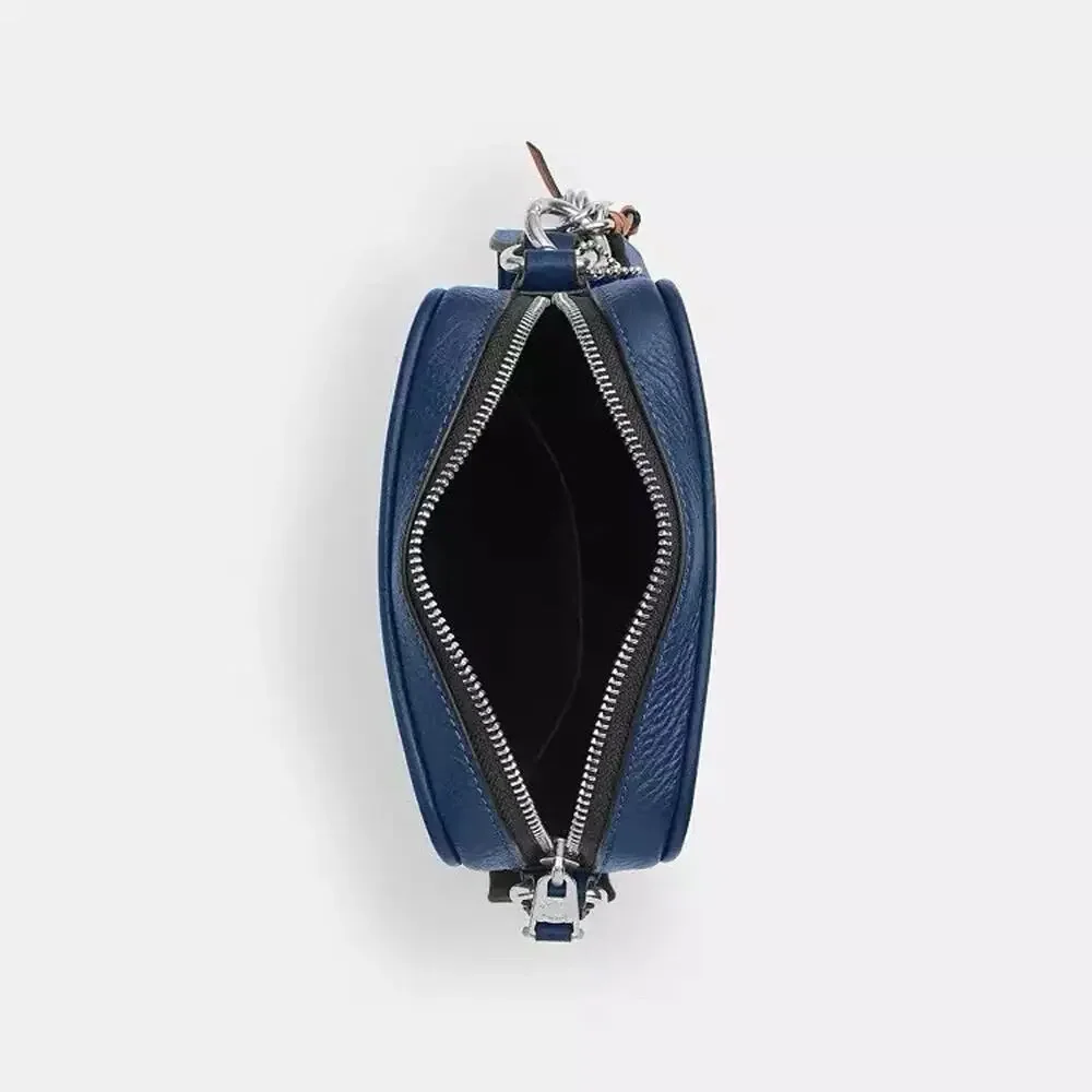 NWT COACH Sullivan Crossbody Bag With Charms Leather Deep Blue Silver CEB93